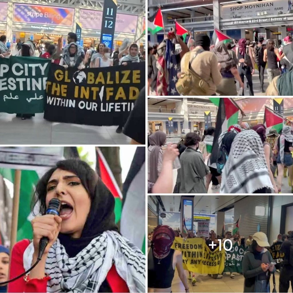 Activistas pro Irán y Palestina desatan caos en la Penn Station de Nueva York